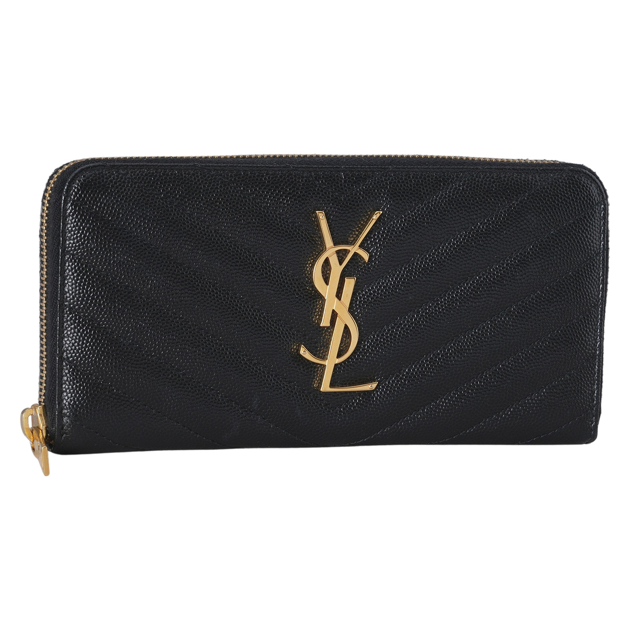 YVES SAINT LAURENT(USED)생로랑 358094 모노그램 지퍼 장지갑